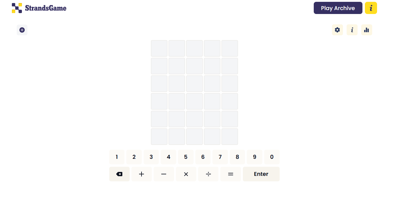 Numberle Game Interface