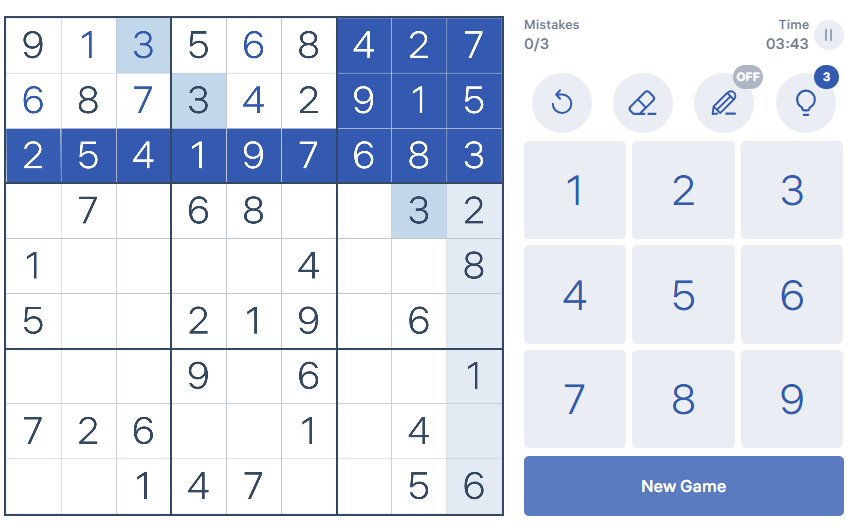 Missing Digits Sudoku