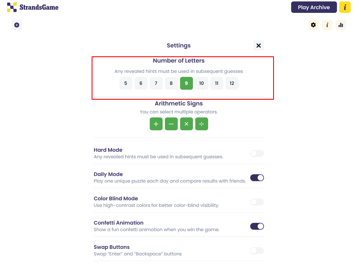 Select Numbers