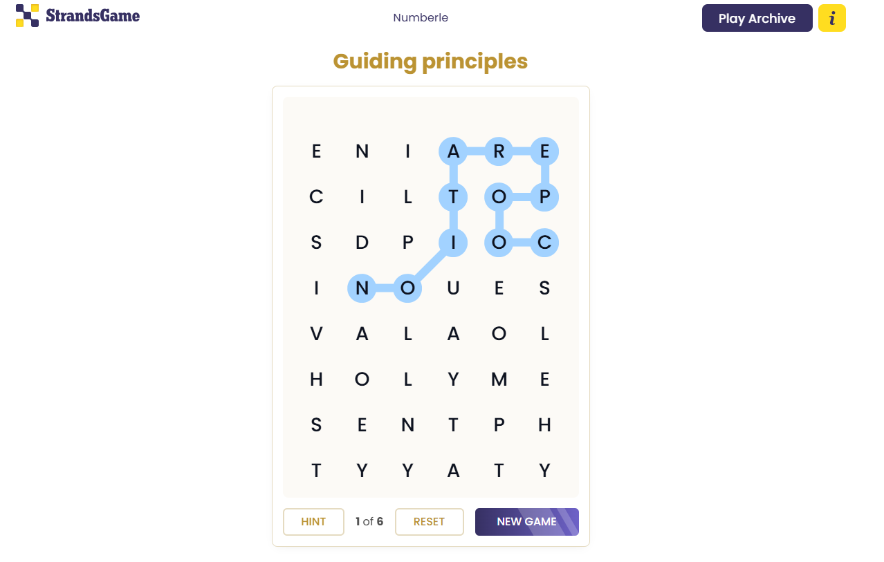 Strands Word Connection