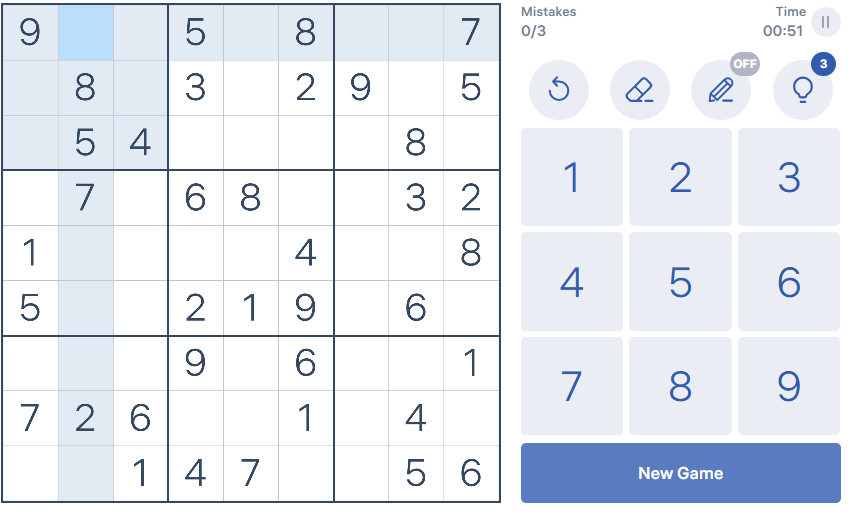 Sudoku Interface