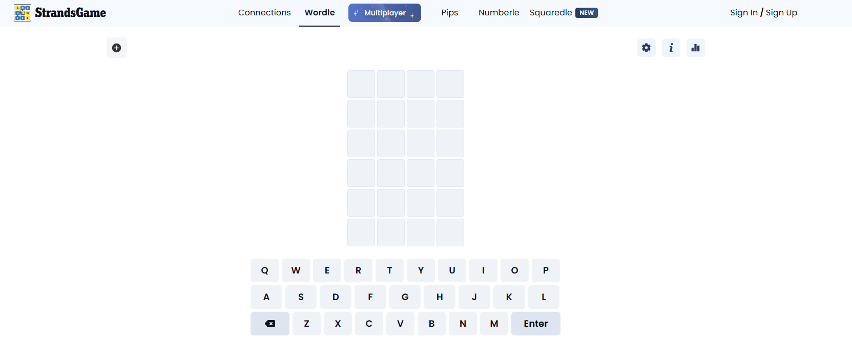 Wordle Game Interface